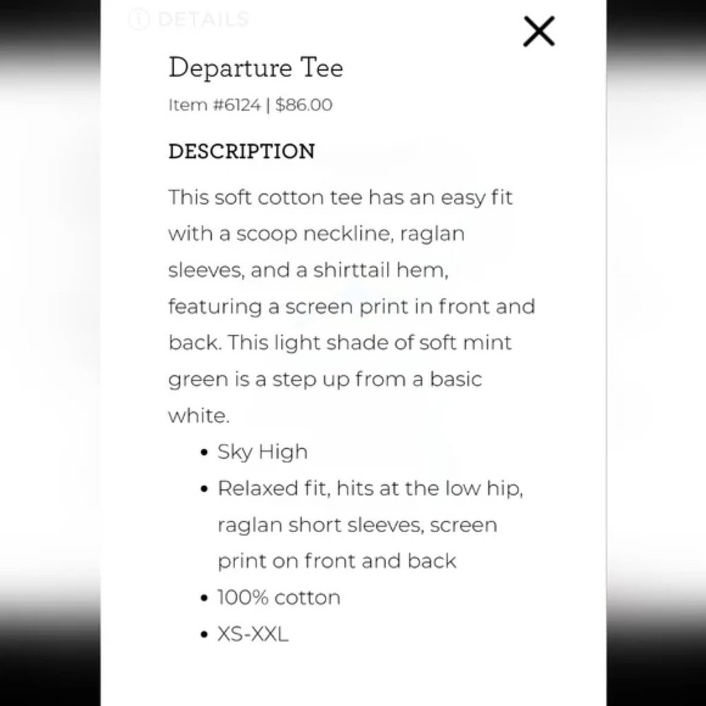 Nwt | Cabi Departure Tee;Style 6124 - image 4